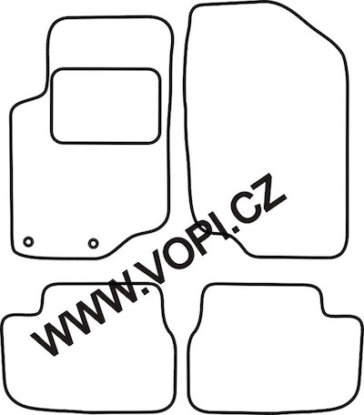Přesné gumové koberce béžové / šedé Peugeot 207 SW 2007 ->